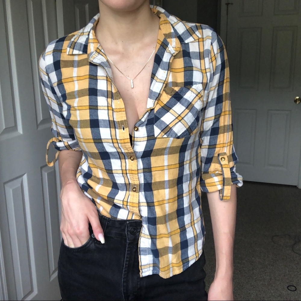 Yellow plaid flannel